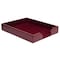 Dacasso Burgundy Bonded Leather Letter Tray AG-5201 - alternate 2
